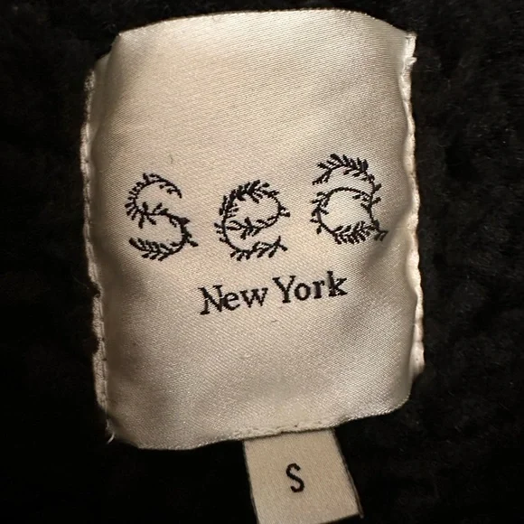 Sea New York Black Sherpa Puffer Jacket - Picture 2 of 13